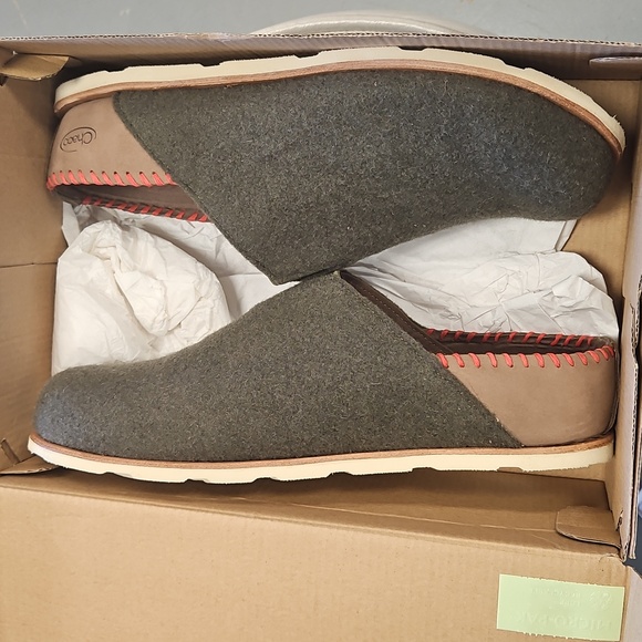 Chaco Dark Olivel Wool Slip-On Footwear - Picture 7 of 7